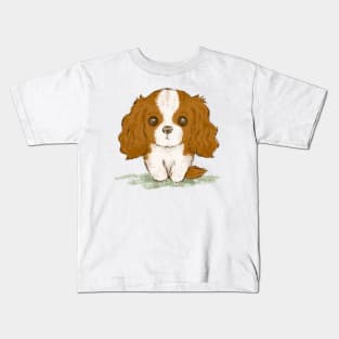 Portrait of a Cavalier King Charles Spaniel Kids T-Shirt